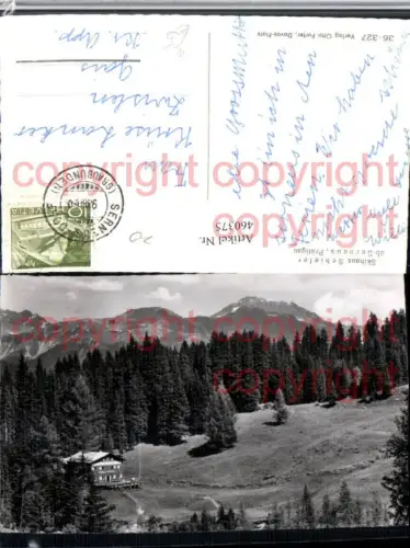 460375,Skihaus Schiefer ob Serneus Prätigau Bergkulisse Kt Graubünden