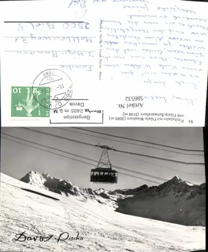 586532,Davos Pischa Pischabahn m. Flüela-Wisshorn u.Flüela-Schwarzhorn Switzerland