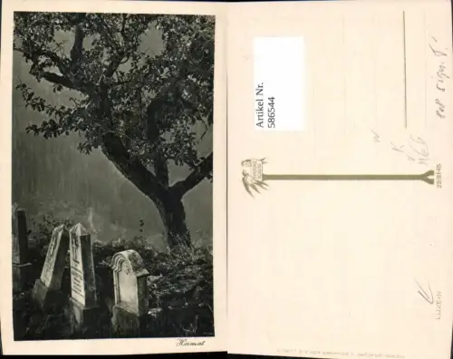 586544,Künstler Ak Heimat Luzein Grabstein Friedhof Switzerland pub D. Mischol Schiers