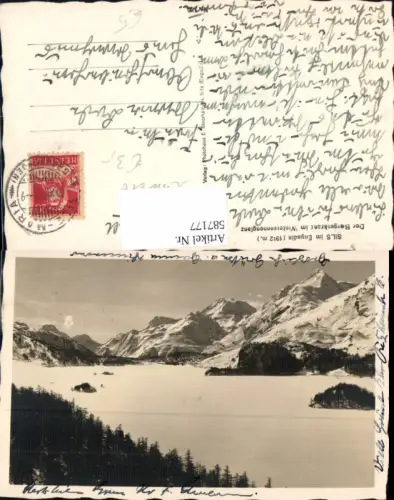 587177,Foto Ak Sils im Engadin/Segl Bergeskranz i. Wintersonnenglanz Switzerland
