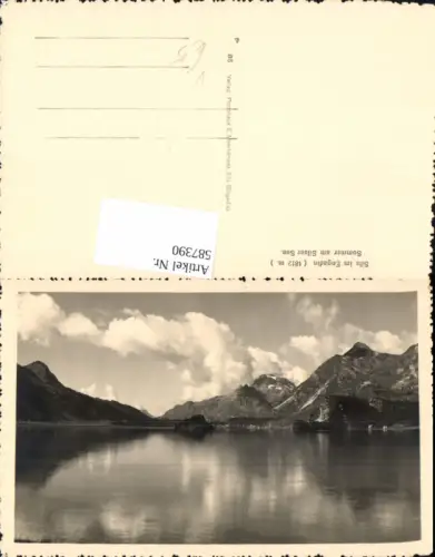 587390,Foto Ak Sils im Engadin/Segl Sommer a. Silsersee Switzerland pub E. Meerkämper 86