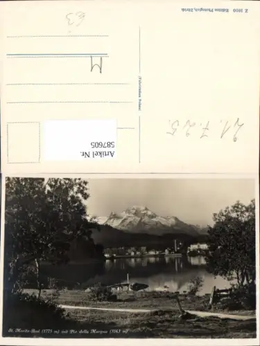587605,St. Moritz Bad m. Piz della Margna 1925 Switzerland