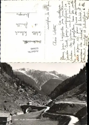 619446,Foto Ak An der Lukmanierstrasse Brücke Disentis Disentis/Mustér