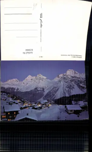 619464,Arosa Abenddämmerung über Innerarosa Winteransicht b. Nacht
