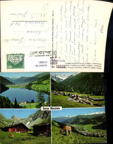 619881,Mehrbild Ak Davos geg. Tinzenhorn Monstein geg. Inneralpen