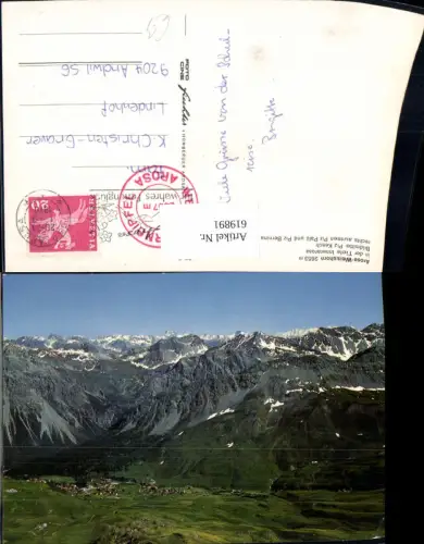 619891,Arosa Weisshorn m. Innerarosa Piz Kesch Piz Palü u. Piz Bernina