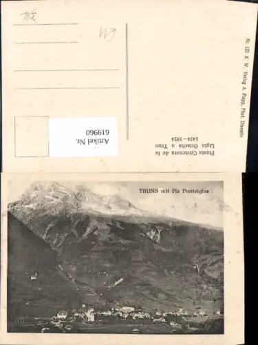 619960,Fiasta Centenara de la Ligia Grischa a Trun Truns m. Piz Punteiglas