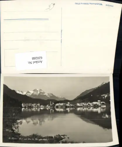 620288,Foto Ak St Moritz Bad u. Piz la Margna