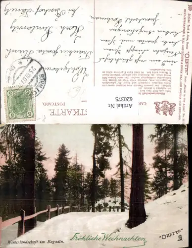 620375,Künstler Ak Winterlandschaft im Engadin pub Raphael Tuck Sons 211 B