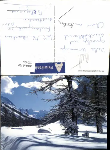620425,Im Rosegtal m. Sellagruppe Winteransicht Samedan Val Roseg Pontresina