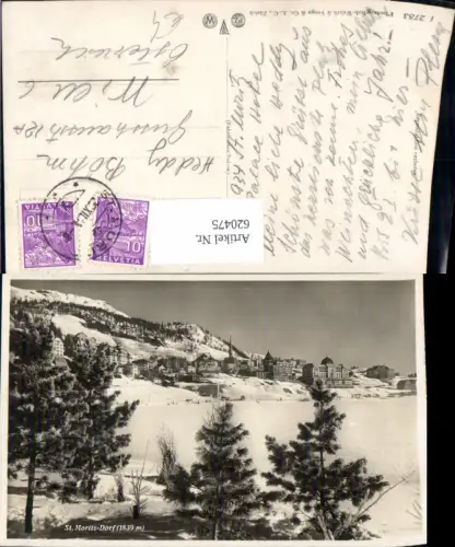 620475,Foto Ak St Moritz Dorf im Winter