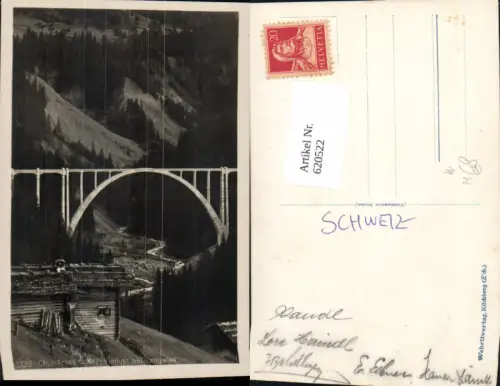 620522,Foto Ak Chur-Arosa-Bahn Viadukt b. Langwies Arosa