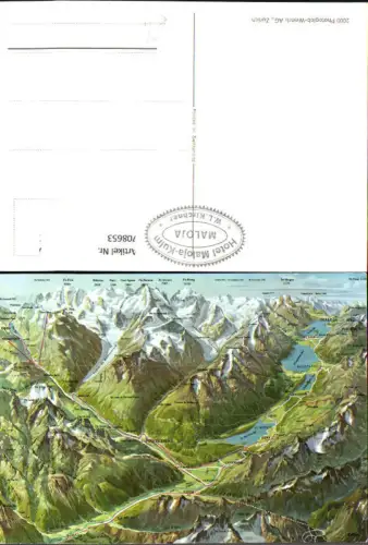 708653 Lagekarte St Moritz Pontresina Samedan La Punt und Berge