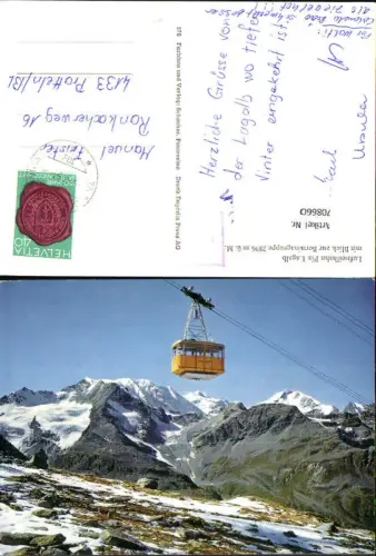 708660 Luftseilbahn Piz Lagalb mit Blick zur Berninagruppe