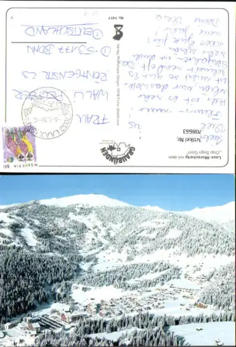 708663 Laax Murschetg mit dem Crap Sogn Gion Winteransicht