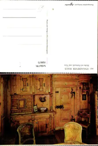 708675 Engadiner Haus Stube mit Schrank u. Türe Interieur Engadin Celerina