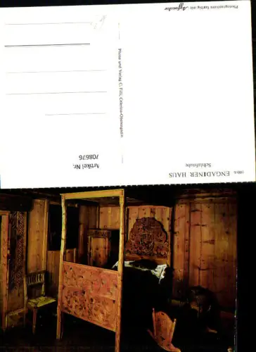 708676 Engadiner Haus Schlafstube Interieur Engadin Celerina