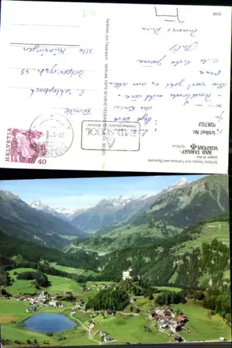 708702 Bad Tarasp Vulpera Schloss Tarasp mit Fontana u. Sparsels geg. Ardez Bad Scuol