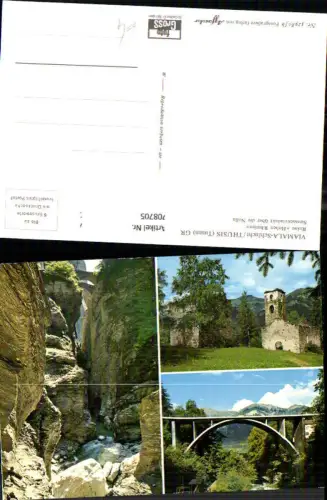 708705 Mehrbild AK Viamala-Schlucht Thusis Tusan Ruine Hohen Rhätien Strassenviadukt über d. Nolla