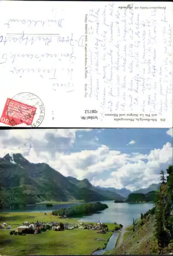 708712 Sils-Baselgia Oberengadin mit Piz La Margna u. Silsersee Sils