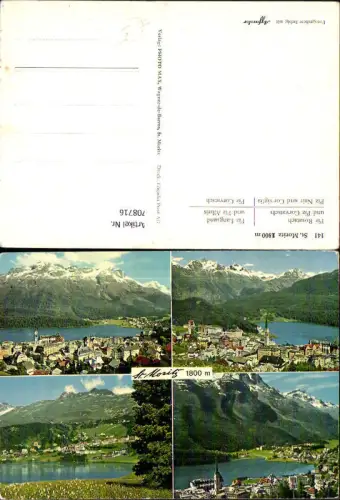 708716 Mehrbild AK St Moritz Piz Rosatsch Piz Nair Piz Corvatsch Piz Languard