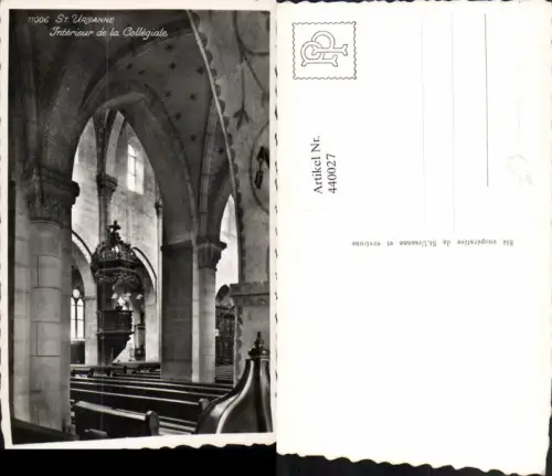 440027,Saint-Ursanne Interieur de la Collegiale Kirche Innenansicht Kt Jura