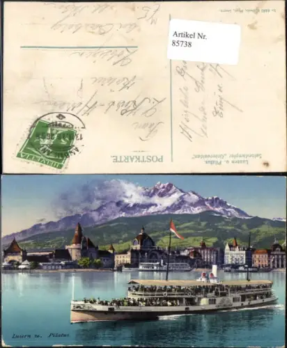 85738.Luzern Dampfer Pilatus Detailansicht Kt Luzern