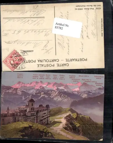 85782,Rigi Kulm und die Berner Hochalpen Kt Luzern