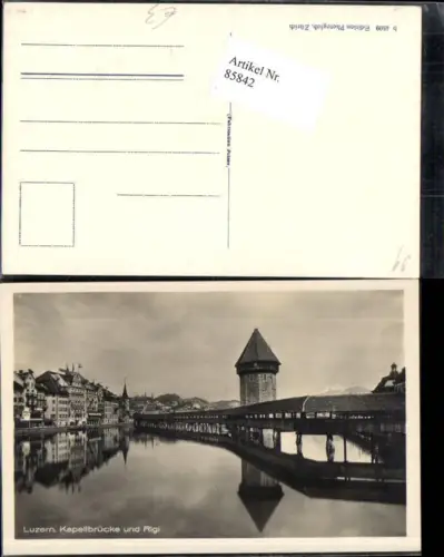 85842,Luzern Kapellbrücke und Rigi Kt Luzern