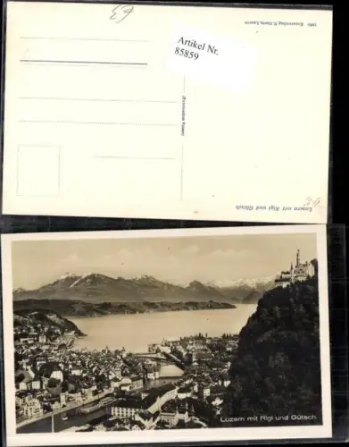 85859,Luzern Totale mit Rigi und Gütsch Kt Luzern