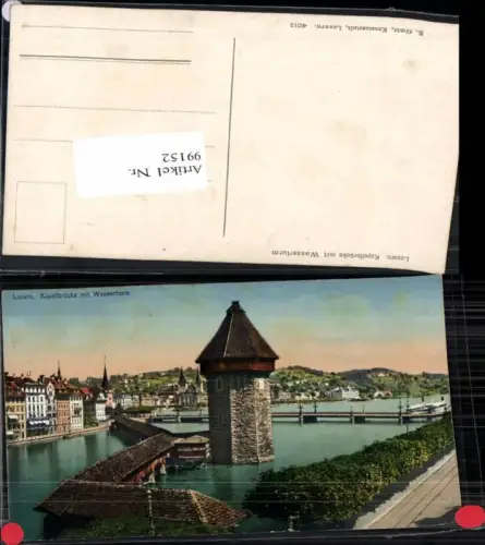 99152,Luzern Kapellbrücke m. Wasserturm