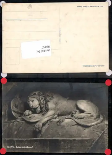 99157,Luzern Löwendenkmal 1910