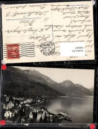 100947,Weggis Ortsansicht Dampfer Kt Luzern