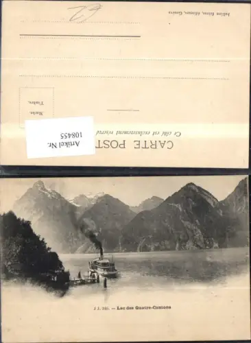 108455,Lac de Quatre Cantons Schiff Dampfer Kanton Luzern