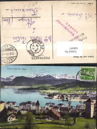 108497,Luzern u. d. Alpen 1903 Kanton Luzern