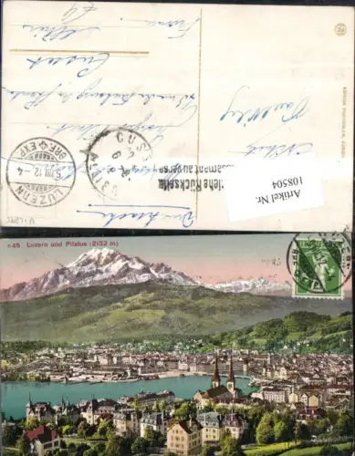 108504,Luzern u. Pilatus 1912 Kanton Luzern