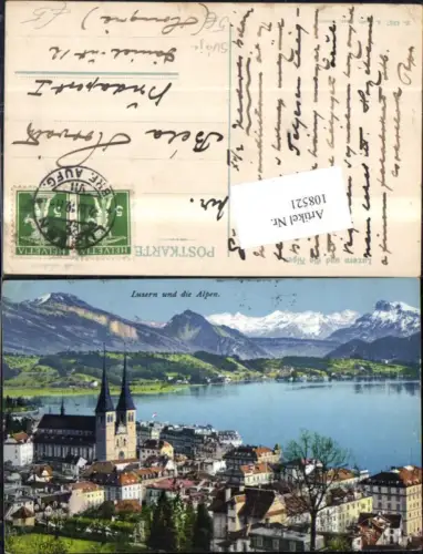 108521,Luzern u. d. Alpen 1919 Kanton Luzern