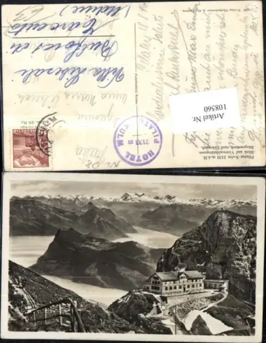 108560,Pilatus Kulm Vierwaldstättersee 1946 Kanton Luzern