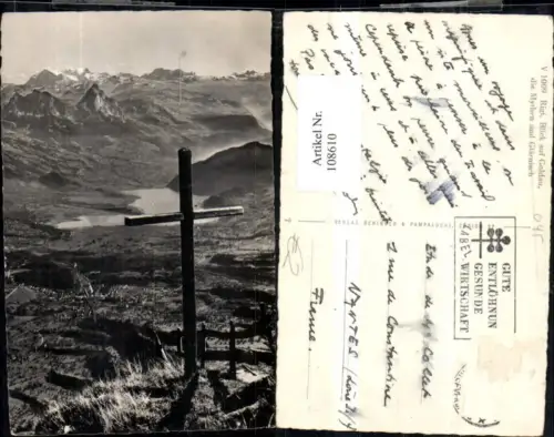 108610,Rigi Blick auf Goldau Mythen Glärnisch Kreuz