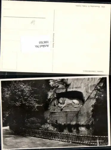 108705,Luzern Löwendenkmal 1930