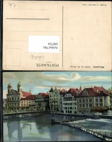 108724,Alt Luzern Partie a.d. Reuss 1915