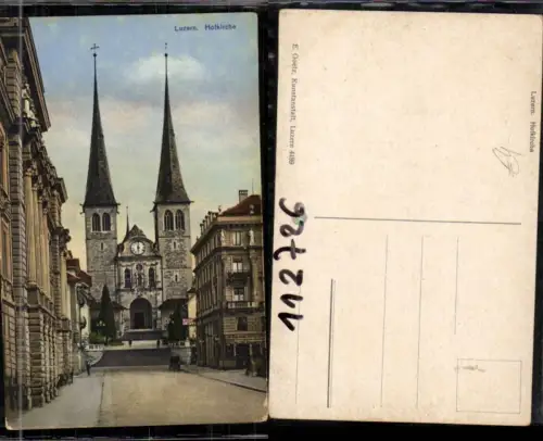 112726,Luzern Hofkirche Detailansicht Kt Luzern