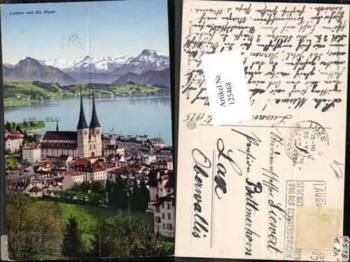 125468,Luzern und die Alpen Tolle Karte 1918