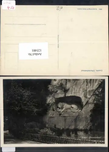 125481,Luzern Löwendenkmal 1920 pub Goetz Nr 2996