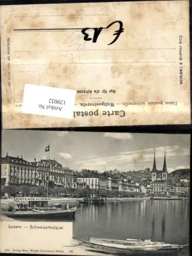 129032,Luzern Schweizerhofquai Ansicht Schiff Boot