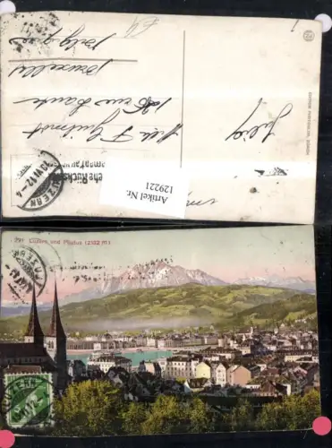 129221,Luzern u. Pilatus Ansicht 1912