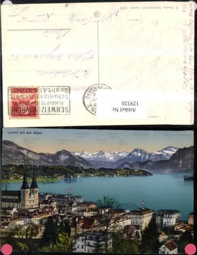 129320,Luzern m. d. Alpen Ansicht 1930