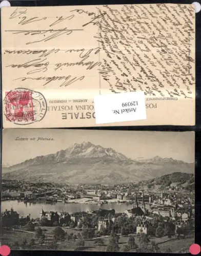 129399,Luzern m. Pilatus Ansicht 1910
