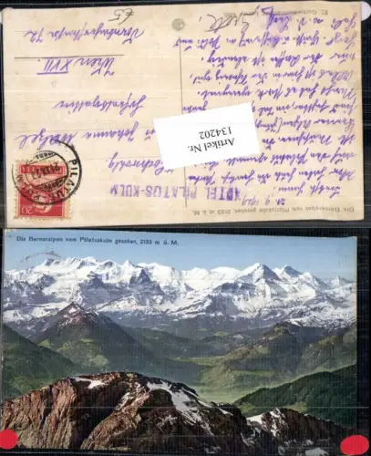 134202,Berneralpen vom Pilatuskulm gesehen Kt Luzern