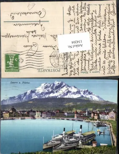134204,Luzern und Pilatus m. Dampfer Schiffe Schiff